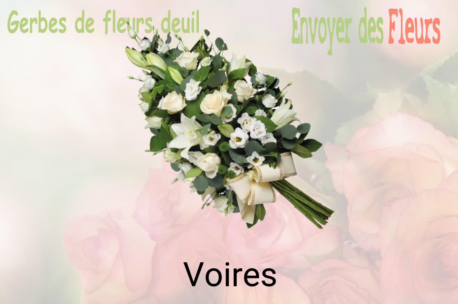 Gerbe de fleurs de deuil livrée à Voires